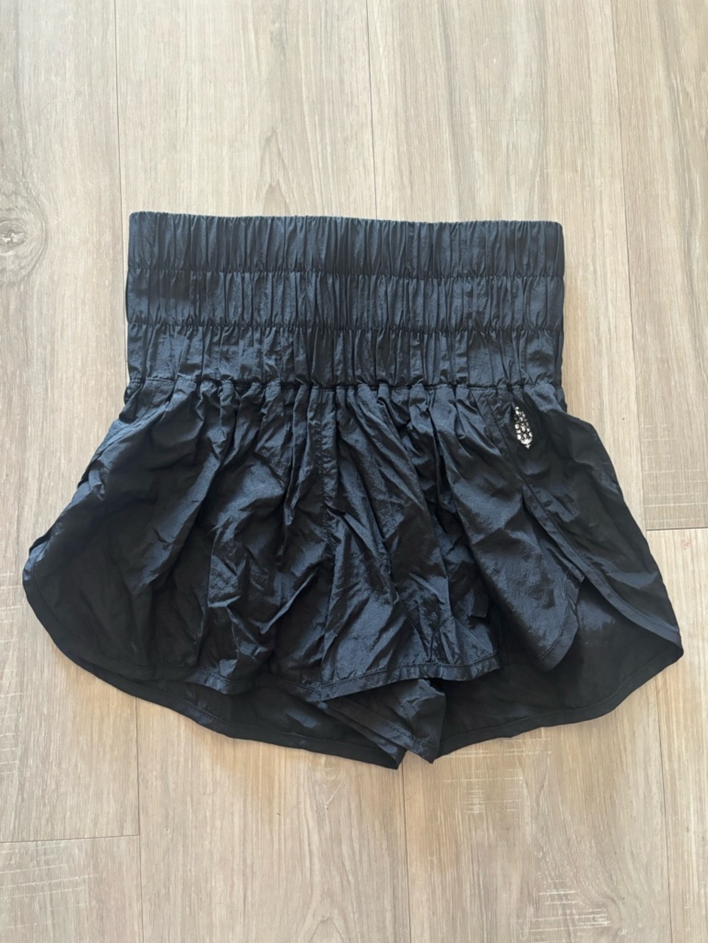 Free People Black High-Waist Ruffle Layered Women’s Shorts XS